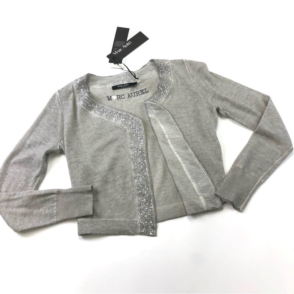 Wool Silk Blend Cardigan Medium NEW by Marc Aurel party Holiday Special occasion